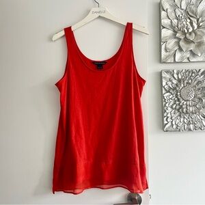 FRENCH CONNECTION Orange Silk Tank